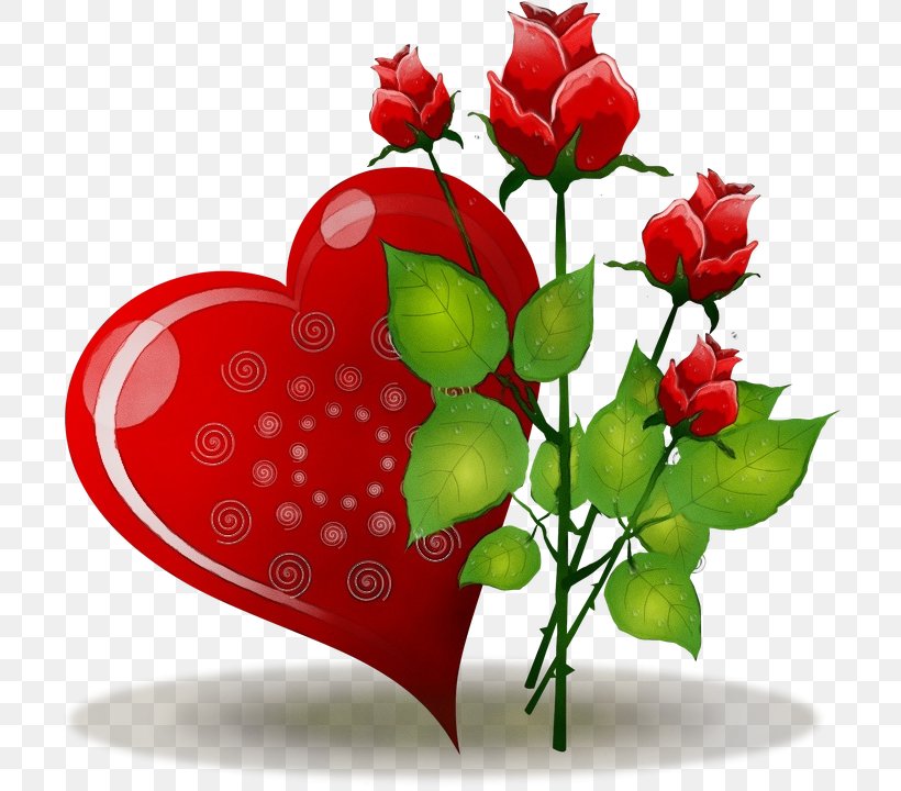 Valentine's Day, PNG, 711x720px, Watercolor, Cut Flowers, Flower, Heart, Love Download Free