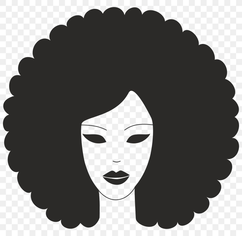 Afro Hairstyle Clip Art, PNG, 800x800px, Afro, African American, Black And White, Black Hair, Cheek Download Free