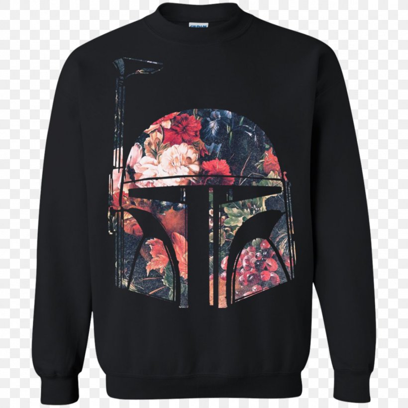 T-shirt Hoodie Sweater Boba Fett Top, PNG, 1155x1155px, Tshirt, Black, Bluza, Boba Fett, Clothing Download Free