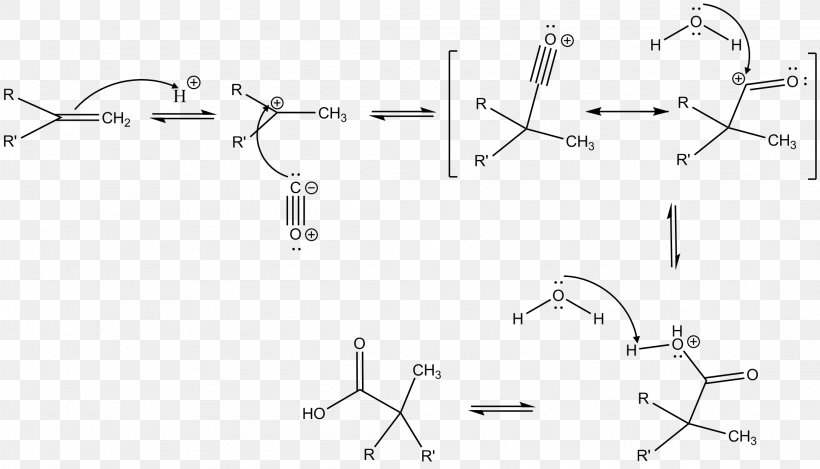 Koch Reaction Reaction Mechanism Chemical Reaction Carbonylation Alkyne, PNG, 2195x1258px, Koch Reaction, Alkene, Alkyne, Auto Part, Black And White Download Free