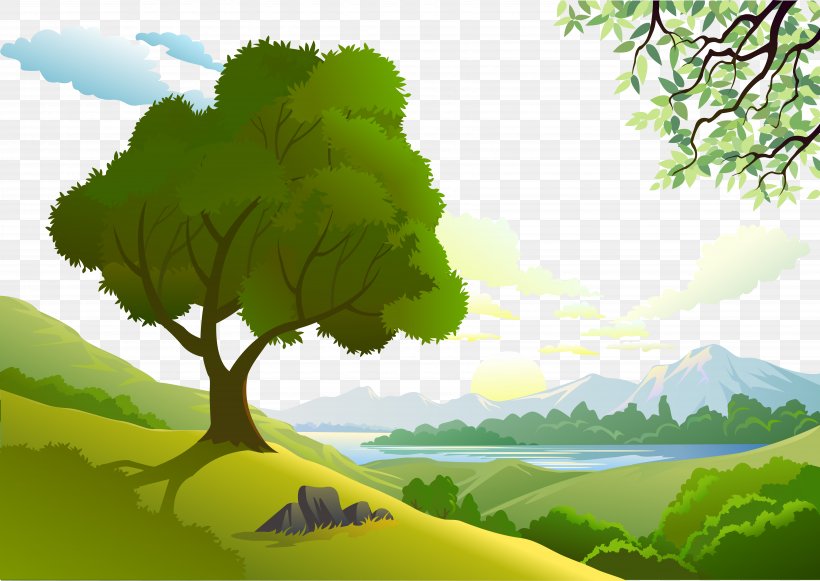 Landscape Design Euclidean Vector Drawing, PNG, 6992x4959px, Landscape, Biome, Branch, Drawing, Ecosystem Download Free