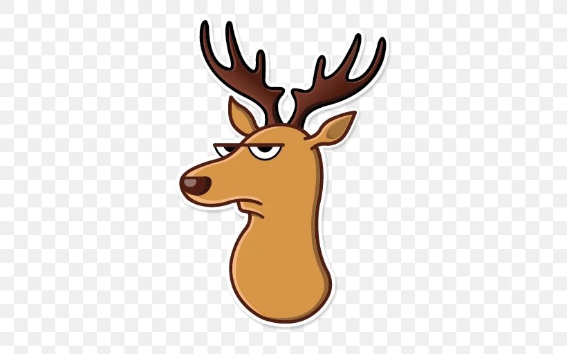 Moose Sticker Telegram Elk Antler, PNG, 512x512px, Moose, Antler, Deer, Elk, Head Download Free