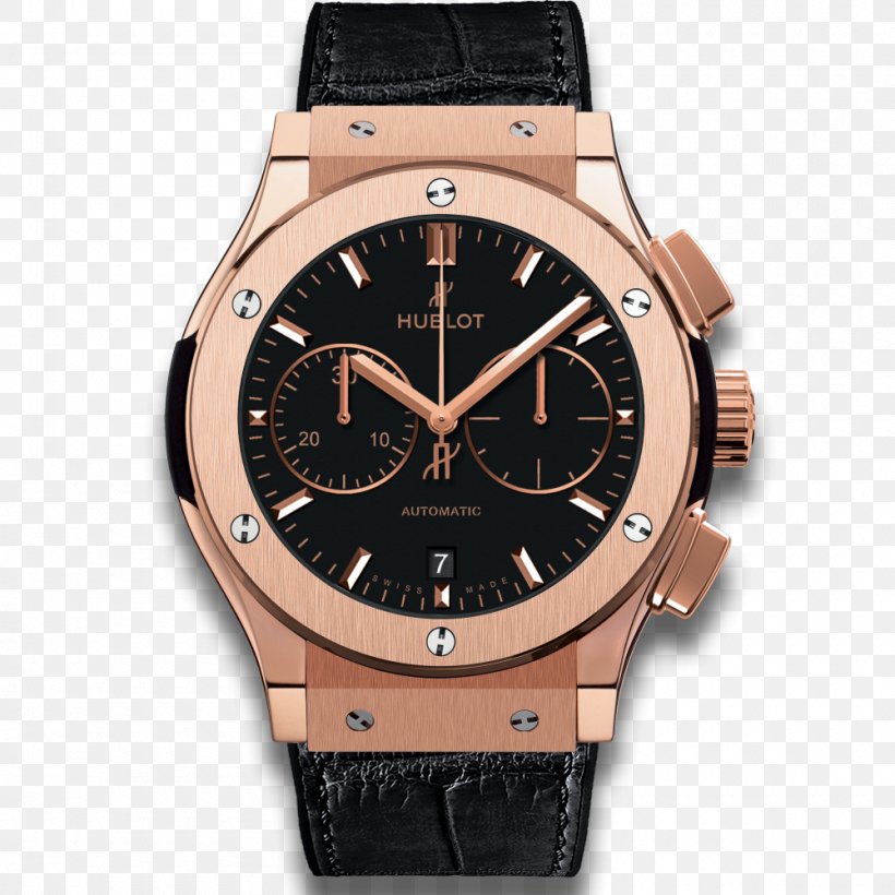 Chronograph Hublot Watch Gold Jewellery, PNG, 1000x1000px, Chronograph, Brand, Brown, Gold, Hublot Download Free