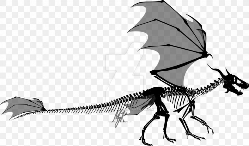 Dragon Human Skeleton The Elder Scrolls V: Skyrim Clip Art, PNG, 1024x604px, Dragon, Anatomy, Artwork, Black And White, Drawing Download Free