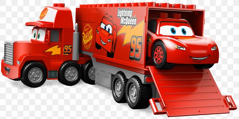 Lightning McQueen Mack Trucks Lego Duplo Toy Block, PNG, 3753x1871px, Lightning Mcqueen, Car, Cars, Cars 3, Cars Toons Download Free