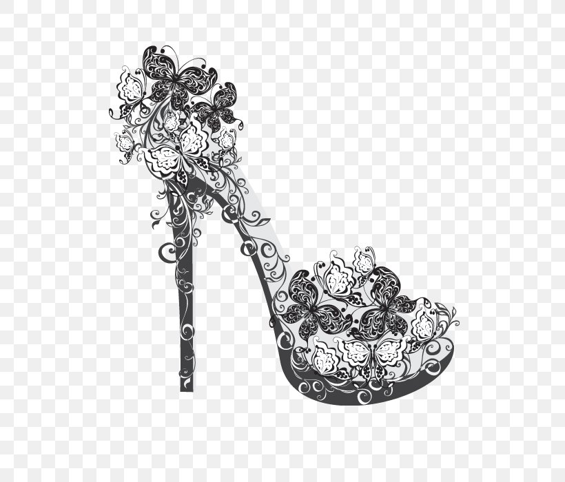 High-heeled Shoe Slipper Stock Photography, PNG, 700x700px, Highheeled Shoe, Black And White, Bling Bling, Body Jewelry, Christian Louboutin Download Free