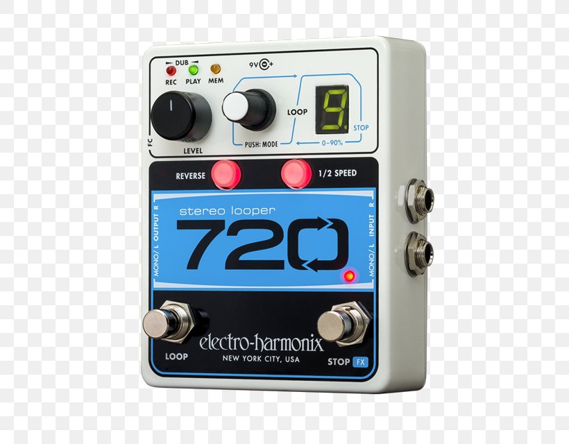 Live Looping Effects Processors & Pedals Electro-Harmonix 720 Stereo Looper, PNG, 503x640px, Loop, Audio, Audio Equipment, Effects Processors Pedals, Electric Guitar Download Free