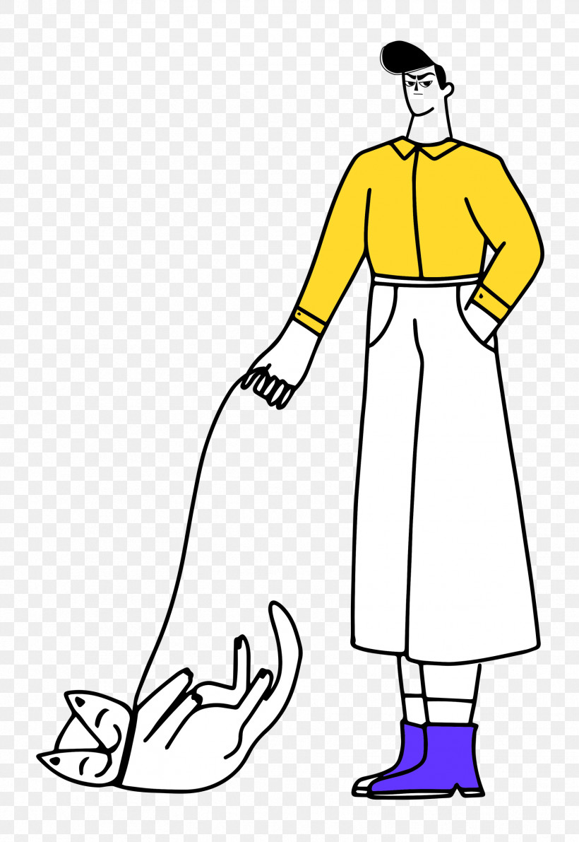Walking The Cat, PNG, 1721x2500px, Line Art, Clothing, Dress, Happiness, Headgear Download Free