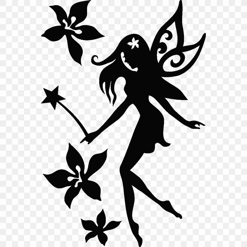 Fairy Flower Fairies Pixie Clip Art, PNG, 1200x1200px, Fairy, Art, Artwork, Black And White, Branch Download Free