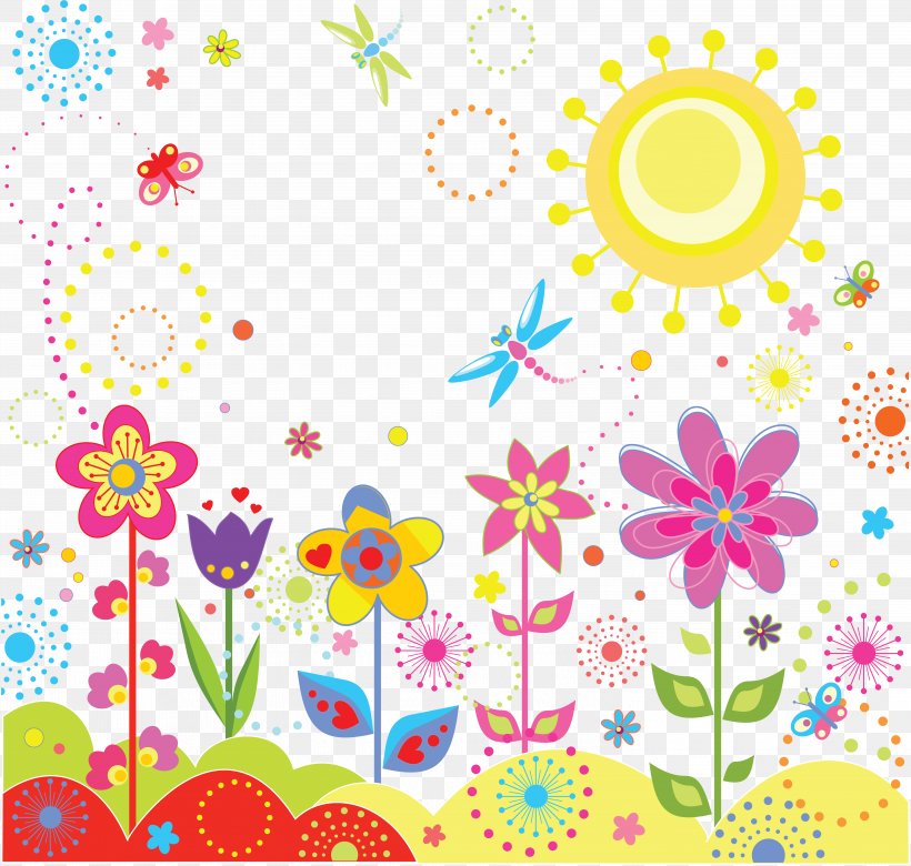 Flower Color, PNG, 5872x5589px, Flower, Area, Cartoon, Child Art, Color Download Free