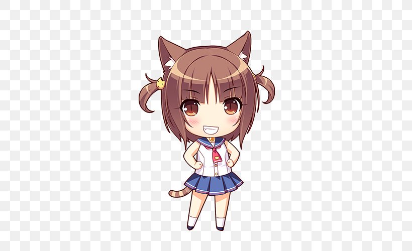 Nekopara Adzuki Bean Catgirl Neko Works Sekai Project, PNG, 500x500px, Watercolor, Cartoon, Flower, Frame, Heart Download Free