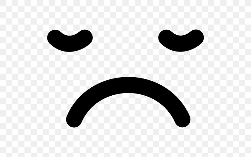 Emoticon Smiley Sadness, PNG, 512x512px, Emoticon, Animation, Black, Black And White, Face Download Free