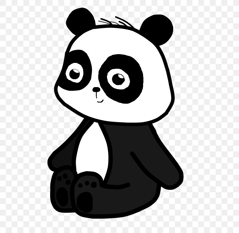 Giant Panda Doodle Bear Cat Clip Art, PNG, 800x800px, Giant Panda, Art, Attention, Bear, Black Download Free