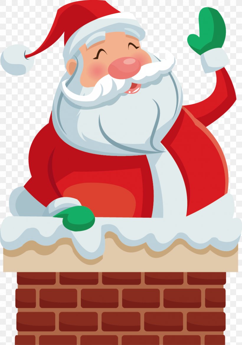 Santa Claus Christmas Chimney, PNG, 838x1195px, Santa Claus, Art, Cartoon, Chimney, Christmas Download Free