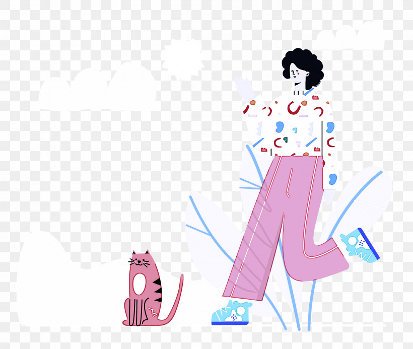 Walking The Cat Walking Pet, PNG, 2500x2115px, Walking Pet, Cartoon, Human, Joint, Meter Download Free