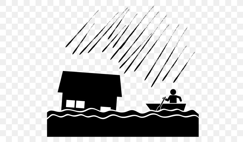 Clip Art Flood Pictogram Illustration Vector Graphics, PNG, 640x480px, Flood, Architecture, Art, Black, Blackandwhite Download Free