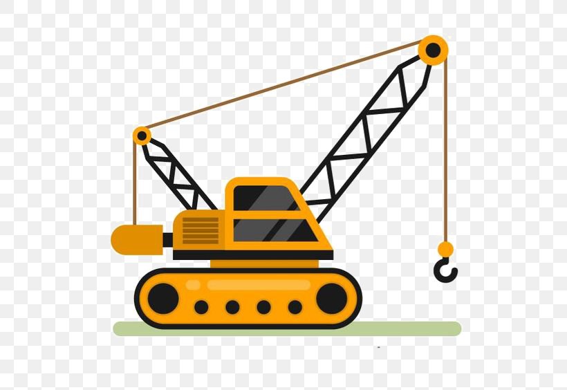 Crane Architectural Engineering Clip Art, PNG, 564x564px, Crane, Architectural Engineering, Area, Excavator, Flat Design Download Free