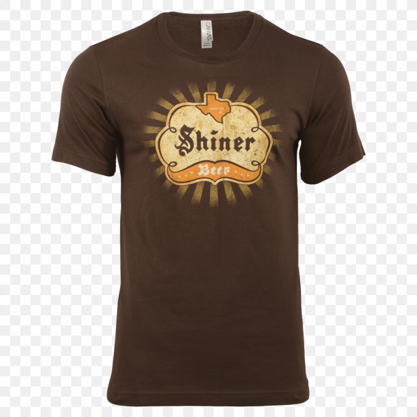 T-shirt Spoetzl Brewery Shiner Beer Sleeve, PNG, 1024x1024px, Tshirt, Active Shirt, Beer, Brand, Clothing Download Free