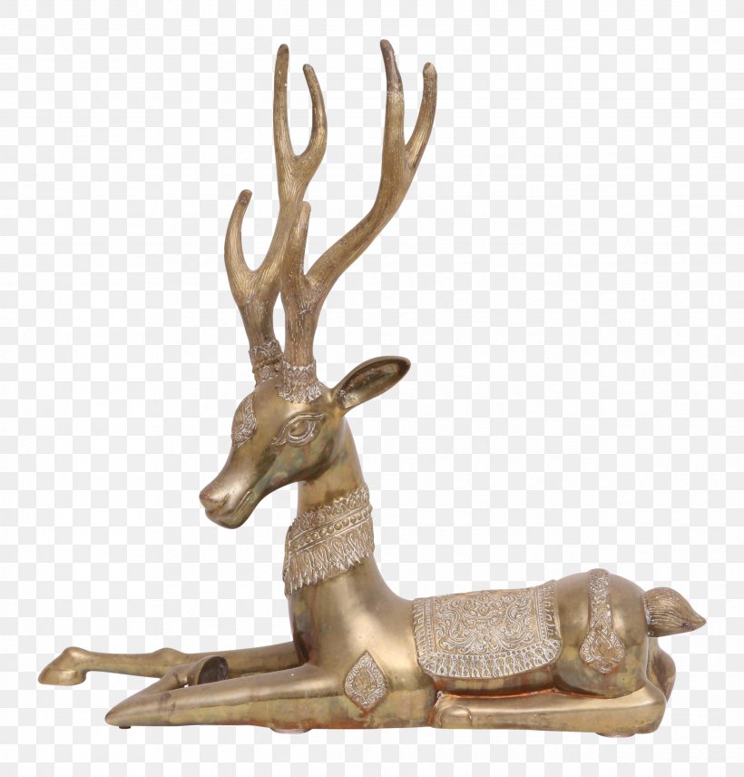 Deer Figurine Bed Statue Brass, PNG, 2490x2601px, Deer, Antler, Bed, Bed Frame, Brass Download Free