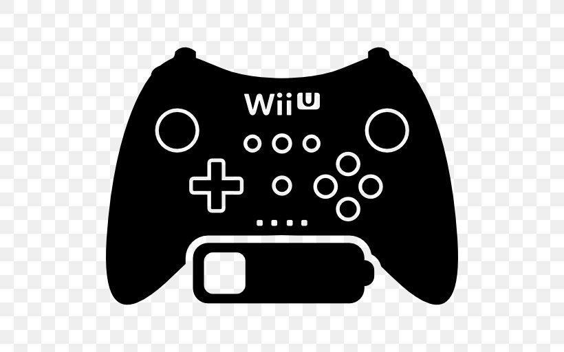 Wii U Xbox 360 Controller Xbox One Controller Game Controllers, PNG, 512x512px, Wii U, Black, Black And White, Game Controller, Game Controllers Download Free