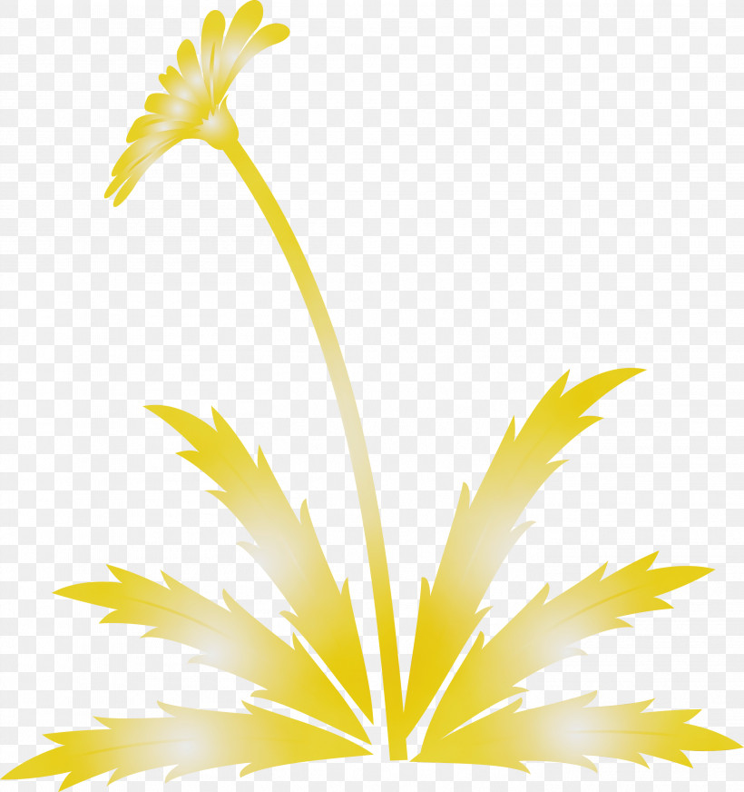 Yellow Leaf Plant Flower, PNG, 2819x3000px, Dandelion Flower, Easter Day Flower, Flower, Leaf, Paint Download Free