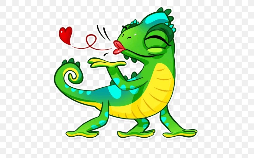 Chameleons Telegram Sticker Reptile Clip Art, PNG, 512x512px, Chameleons, Amphibian, Amphibians, Animal, Animal Figure Download Free