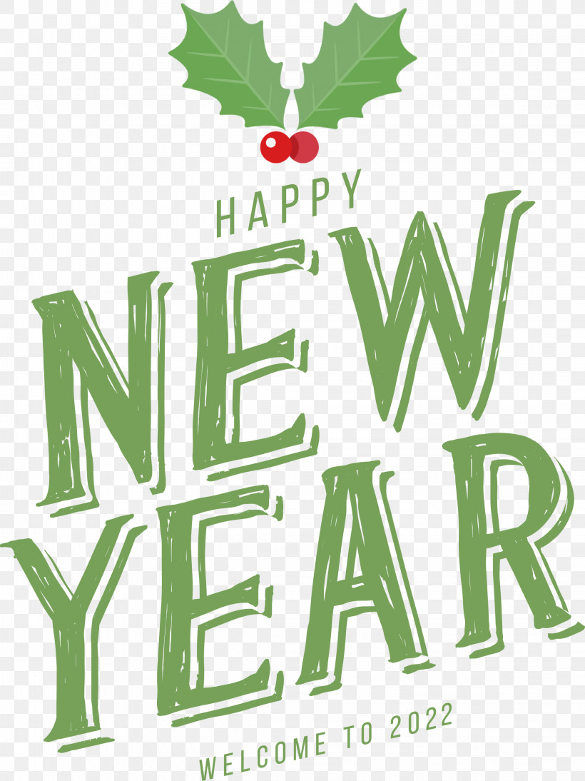 Happy New Year 2022 2022 New Year 2022, PNG, 2247x2999px, Leaf, Biology, Geometry, Green, Line Download Free