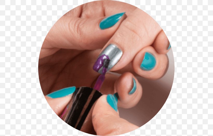 Nail Polish Manicure Turquoise, PNG, 525x525px, Nail, Cosmetics, Finger, Hand, Manicure Download Free