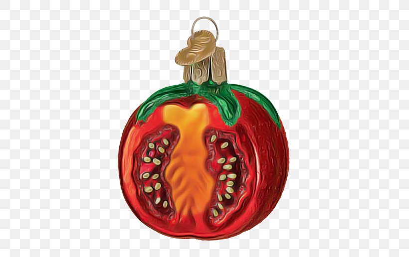 Christmas Ornament, PNG, 516x516px, Christmas Ornament, Bell Pepper, Capsicum, Chili Pepper, Fruit Download Free