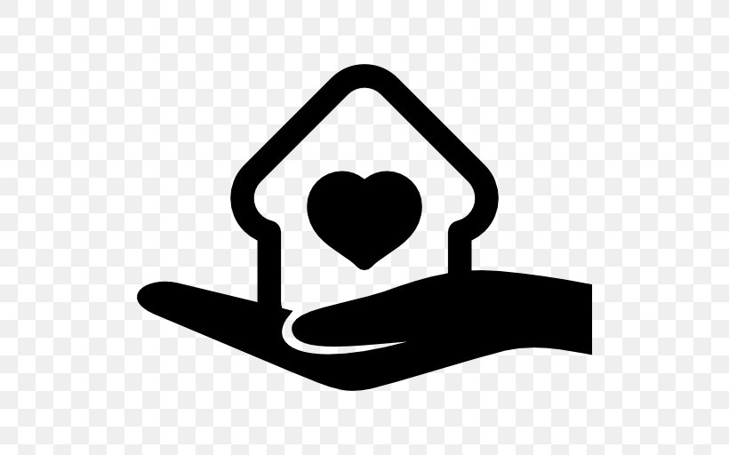 Home, PNG, 512x512px, Home, Black And White, Community, Hand, Heart Download Free