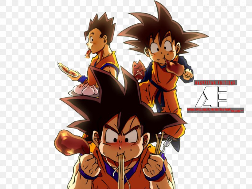 Gohan Goten Goku Trunks Majin Buu, PNG, 1024x768px, Watercolor, Cartoon, Flower, Frame, Heart Download Free