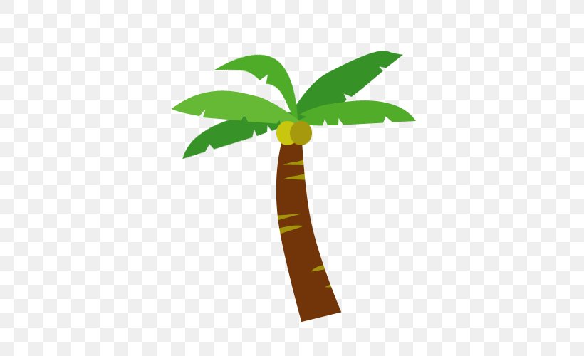 Image Vector Graphics Clip Art Beach, PNG, 500x500px, Beach, Cartoon, Coconut, Leaf, Plant Download Free