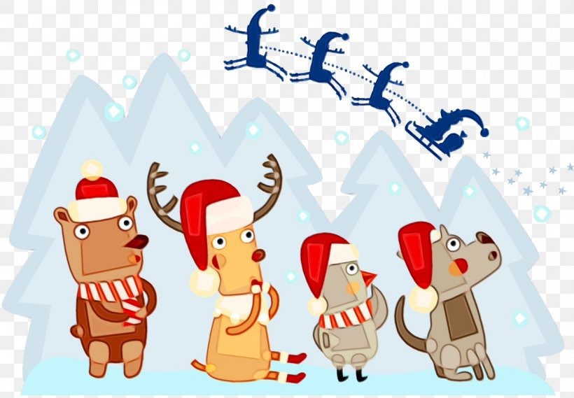 Santa Claus Cartoon, PNG, 1200x833px, Santa Claus, Animal, Behavior, Cartoon, Christmas Day Download Free