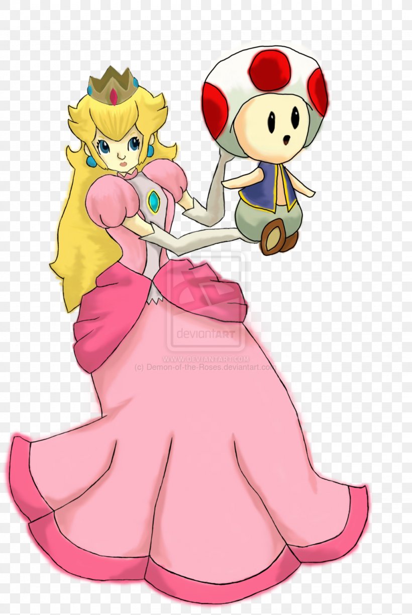 Super Princess Peach Toad Mario Bowser, PNG, 1024x1528px, Watercolor, Cartoon, Flower, Frame, Heart Download Free
