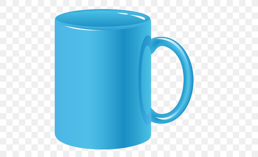 Coffee Cup Mug, PNG, 500x500px, Coffee Cup, Blue, Cup, Drinkware, Glass Download Free