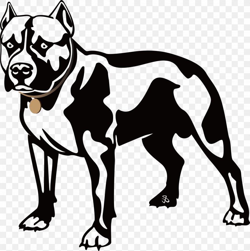 American Pit Bull Terrier Bulldog Boxer Clip Art, PNG, 4370x4386px, American Pit Bull Terrier, Artwork, Black And White, Boxer, Bulldog Download Free