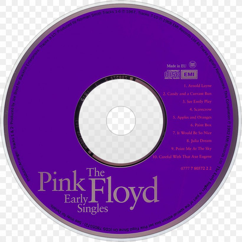 Compact Disc The Early Singles Pink Floyd Shine On 1965: Their First Recordings, PNG, 1000x1000px, Watercolor, Cartoon, Flower, Frame, Heart Download Free