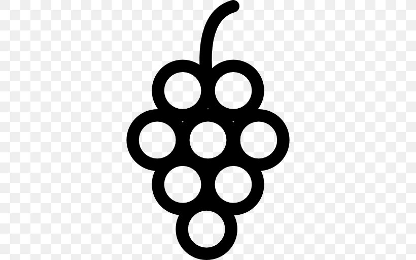 Graps, PNG, 512x512px, Grape, Black And White, Dribbble, Flat Design, Food Download Free