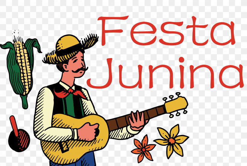 Festa Junina June Festival Brazilian Harvest Festival, PNG, 3000x2017px, Festa Junina, Behavior, Cartoon, Geometry, Happiness Download Free