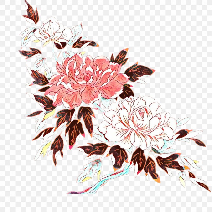 Flower Pink Plant Petal Leaf, PNG, 1024x1024px, Cartoon, Cut Flowers, Flower, Leaf, Petal Download Free