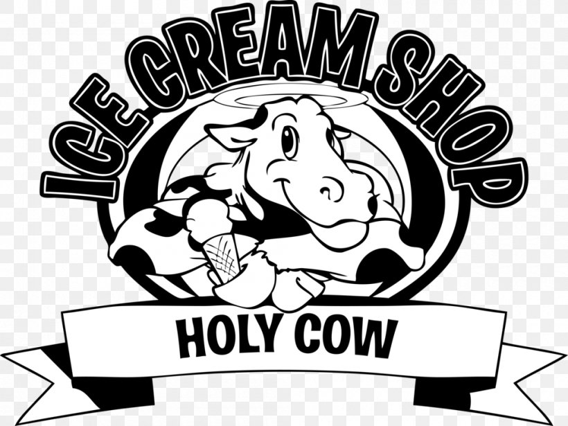 Holy Cow Ice Cream Shop Cattle Milk Restaurant, PNG, 1000x750px, Watercolor, Cartoon, Flower, Frame, Heart Download Free