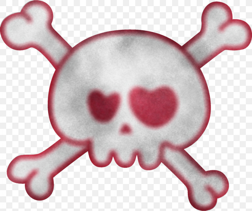 Skull Halloween, PNG, 1024x860px, Skull, Bone, Halloween, Pink, Red Download Free