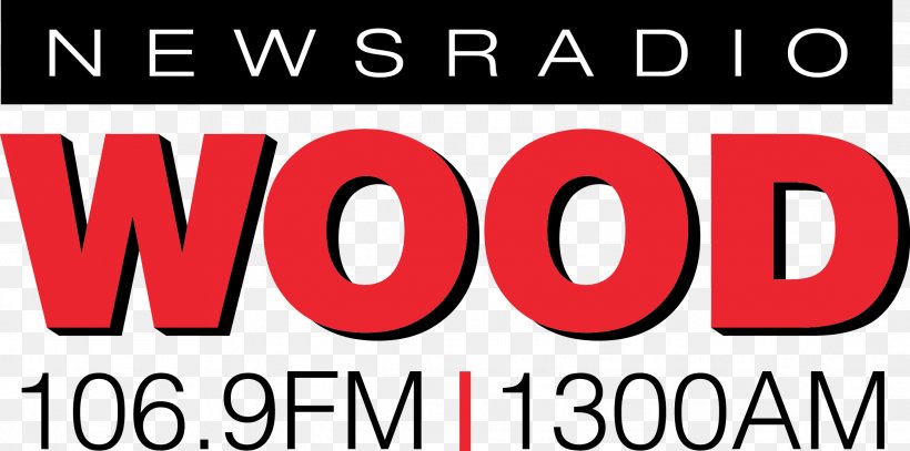 Grand Rapids WOOD-FM Internet Radio Radio Station, PNG, 2228x1108px, Grand Rapids, Am Broadcasting, Area, Banner, Brand Download Free