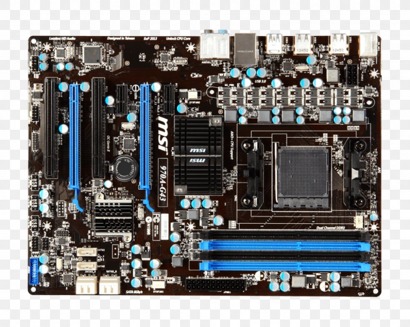 Socket AM3+ MSI 970A-G43 Motherboard ATX, PNG, 1024x819px, Socket Am3, Advanced Micro Devices, Atx, Computer, Computer Accessory Download Free