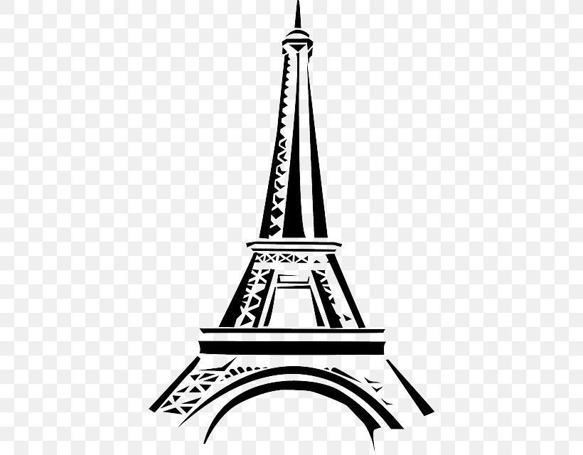 Eiffel Tower Champ De Mars Clip Art, PNG, 402x640px, Eiffel Tower, Artwork, Black And White, Champ De Mars, Drawing Download Free