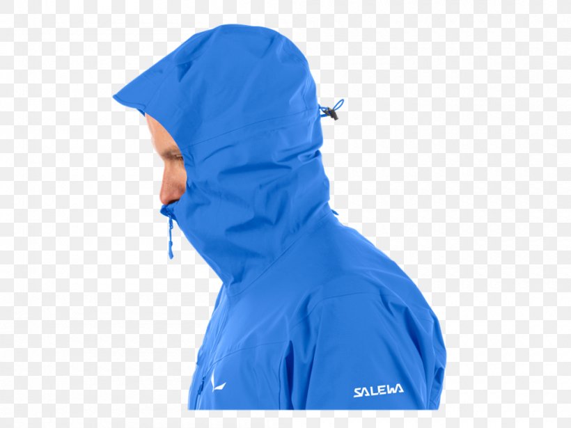 Hoodie Raincoat Neck Jacket, PNG, 1000x750px, Hood, Blue, Cobalt Blue, Electric Blue, Headgear Download Free