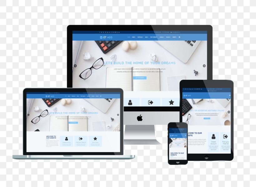 Responsive Web Design WordPress Web Template System Theme, PNG, 740x600px, Responsive Web Design, Blog, Brand, Communication, Computer Monitor Download Free