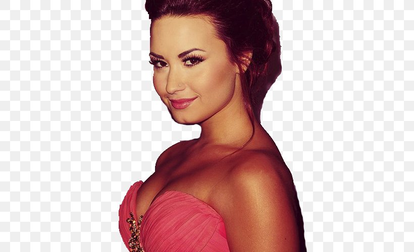 Demi Lovato 38th People's Choice Awards Long Hair Model Hair Coloring, PNG, 500x500px, Watercolor, Cartoon, Flower, Frame, Heart Download Free