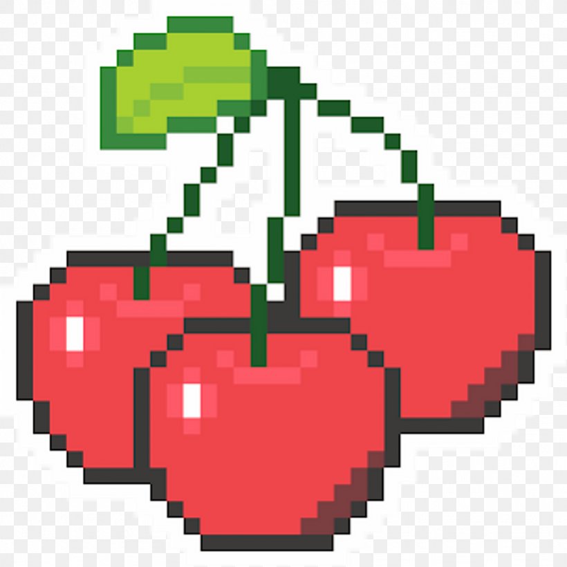Pixel Art 8-bit Color Cherries, PNG, 1024x1024px, 8bit Color, Pixel Art, Art, Cherries, Color Depth Download Free