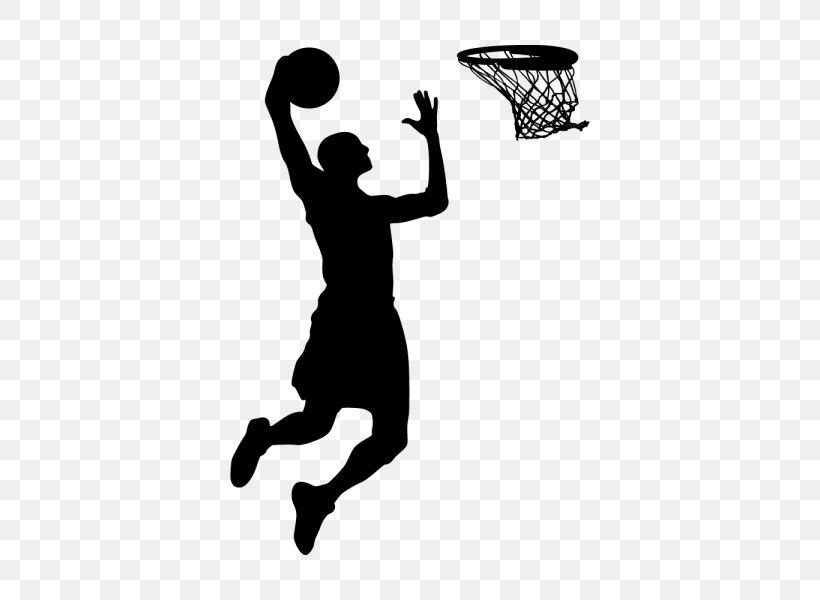 Women's Basketball Wall Decal Sport, PNG, 600x600px, Basketball, Athlete, Basketball Player, Black, Black And White Download Free